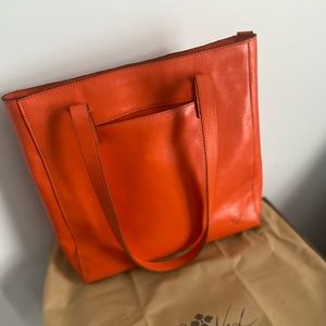 PATRICIA NASH. Amazing bright orange leather tote! Brand new.